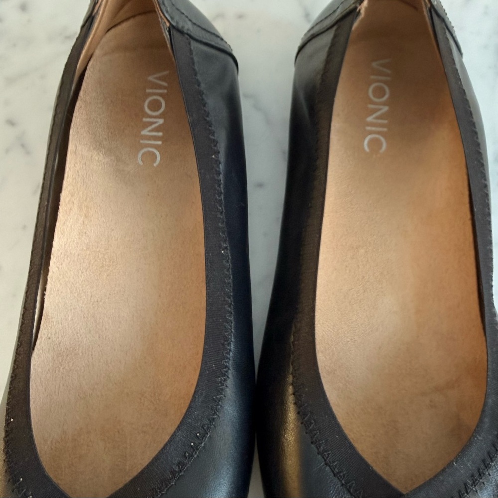 Vionic Carrol Ballet Flat Black Womens Size 7.5 Wide - Picture 9 of 12